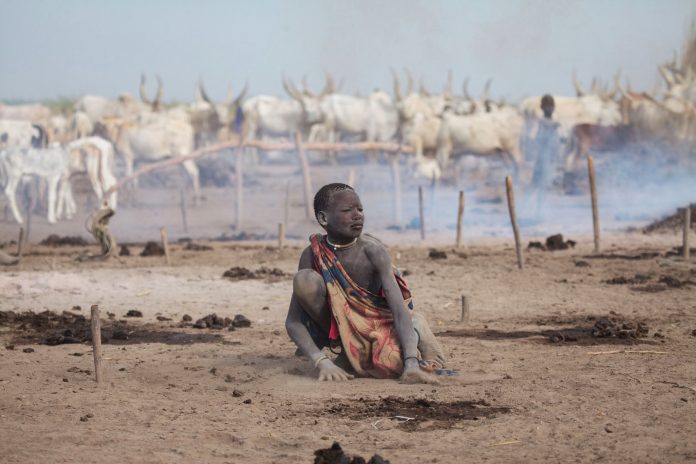 Mundari people in South Sudan