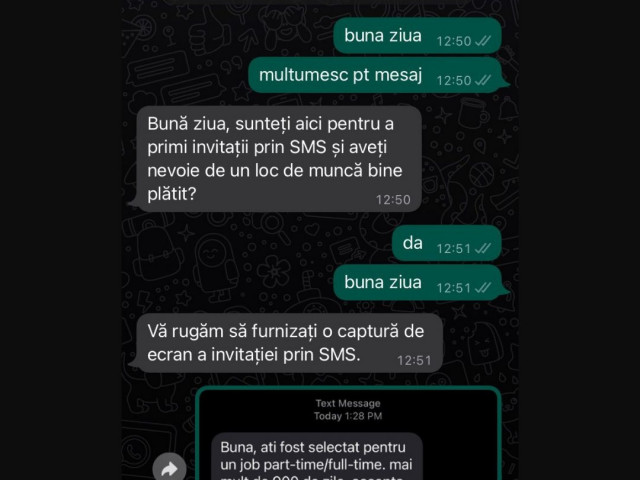 joburi online SMS WhatsApp mesajele