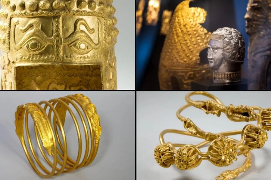 coiful de aur tezaurului dacic